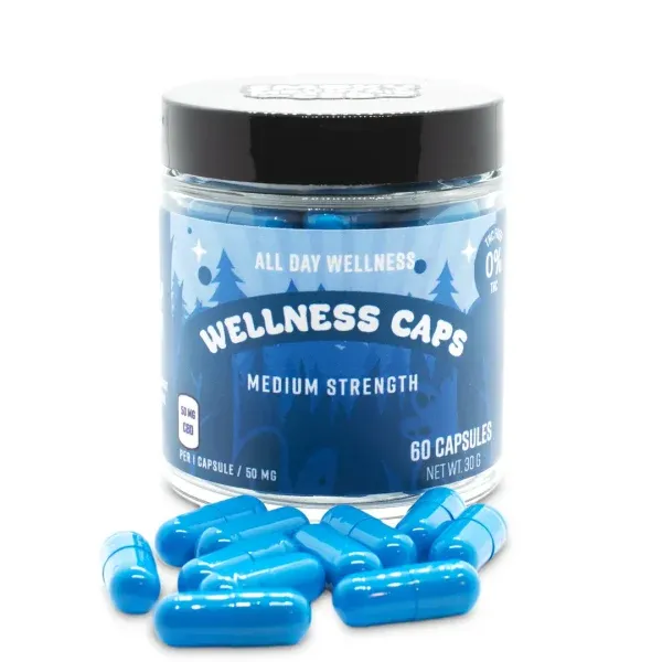 Wellness CBD Capsules pure isolate softgels