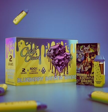 Cali Clear Blueberry Banana Bread – 2G Liquid Diamonds Disposable – Indica