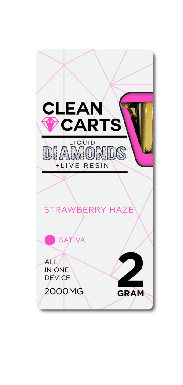 Clean Carts Strawberry Haze sativa disposable vape